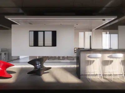 Modern Office Design 3D Model 3D model