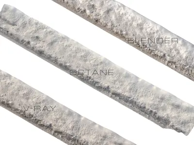 Snow 11 dirty PBR Low-poly 3D model