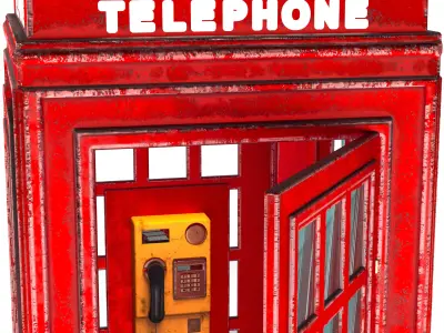 Telephone Booth 3D model