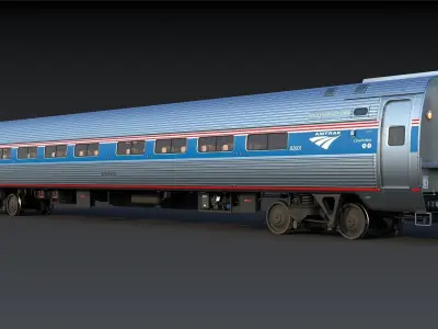 Amfleet 1 Coach Class Low-poly 3D model