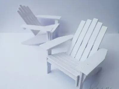 ADIRONDACK CHAIR Dollhouse Miniature 3D print model