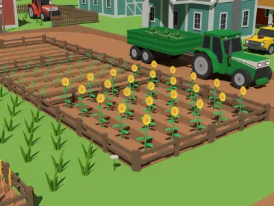 SimplePoly Farm - Low Poly Assets Low-poly 3D model