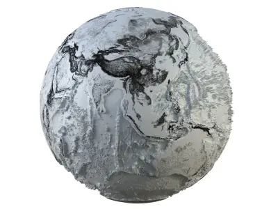 Earth Contours Map Globe  Low-poly 3D model