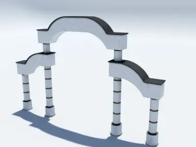 Park Entrance Low-poly 3D model