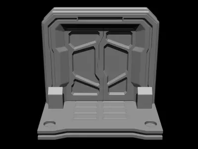 CGA Sci-Fi Door 01 3D model