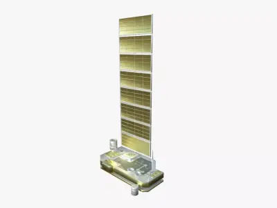 Satellite B02 Gold - SciFi Space Design Low-poly 3D model