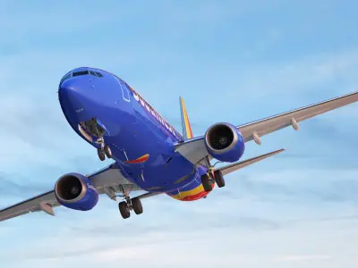  Boeing 737-800 Southwest Rigged with Cockpit and Interior 