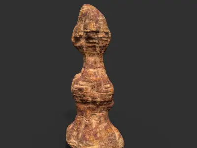 Low poly Mossy Cave Modular Column Pack Low-poly 3D model