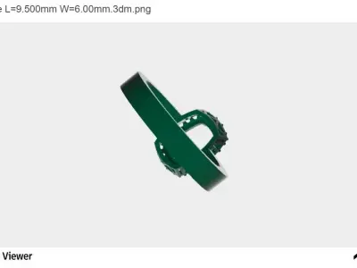 Men Ring with an Emerald Cut Center Stone 3D print model