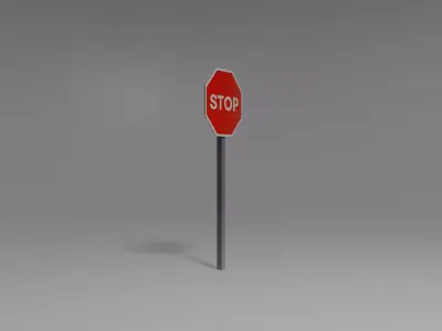 Stop Sign 3D model Free 3D model
