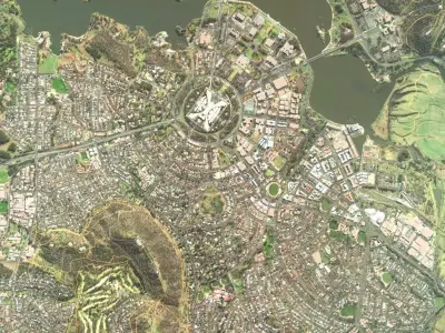 Cityscape Canberra  Australia 3D model