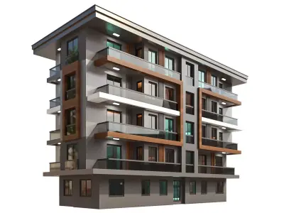 Modern Residential Building 05 3D model