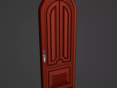 Medieval Door Low-poly 3D model 21