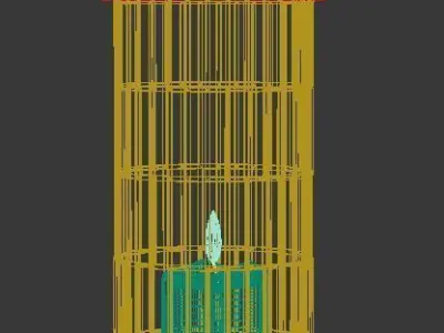 Lantern 3D model 9