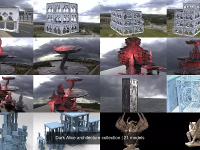 Dark Alice architecture collection 3D Model Pack