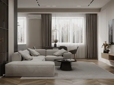 Modern interior 2 3D model