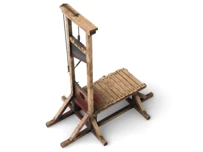 Guillotine for Execution Blood 3D model