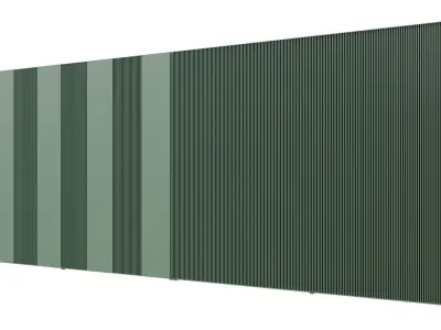 Entrance group with gate 3D model