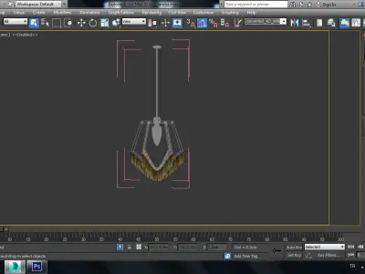 lamp  gold with tassels lighing Free 3D model