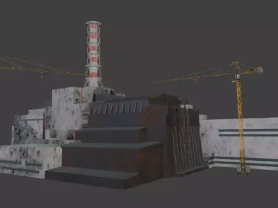 Chernobyl Nuclear Power Plant after disater 3D model 3D model