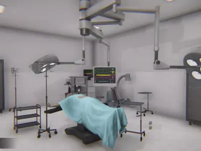 Clinic - Operating room Low-poly 3D model
