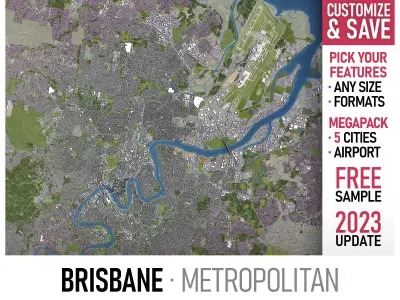 Brisbane - 3D City Model 3D Model Pack
