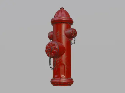 Damaged Fire Hydrant  3D model