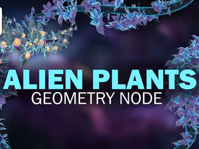 Alien Plant Procedural - Geometry Node - Blender V1-1 3D model