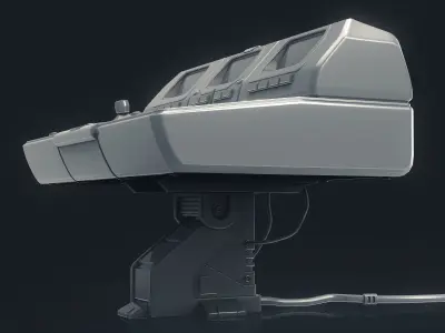 3D Scifi Computer Workstation 3D model