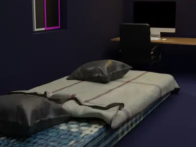 Tiny room Free low-poly 3D model