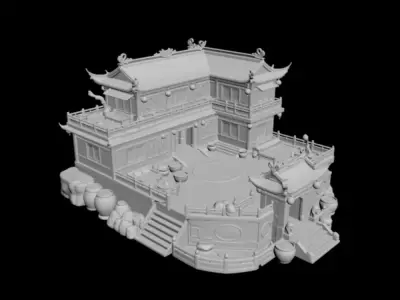 Ancient buildings 3D model