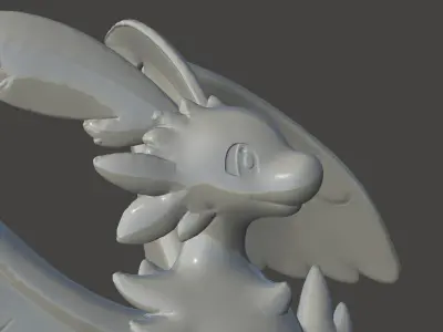 QUIVERN PALWORLD  DRAGON PAL - ULTRA DETAILED - high poly STL  3D print model