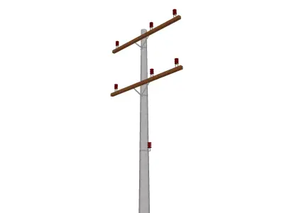 Concrete Lamp Post - Light Pole - Light Post - Street Light 28 3D model