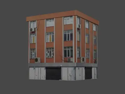 Architectural Building-3 Free low-poly 3D model