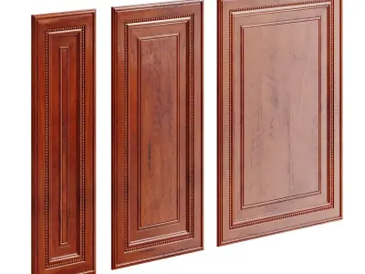 Classic wooden wall panels Free 3D model