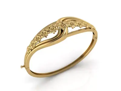 Womens Bracelets Bangles 3DM STL OBJ With Details  3D print model