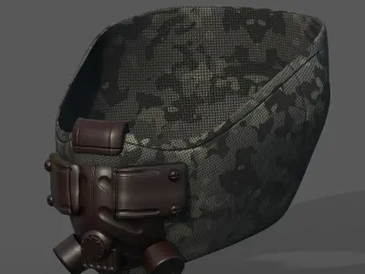 Gas mask respirator scifi futuristic  Low-poly 3D model
