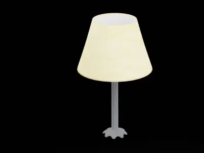 Bed Side Table Lamp Low-poly 3D model order