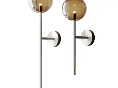 Grace 1 Glass Wall Lamp 3 Variants 3D model