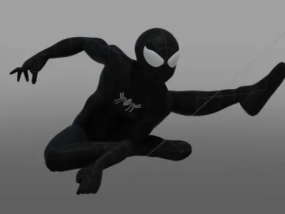 Spectacular Spider - Man Symbiote Suit Low-poly 3D model