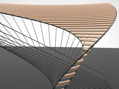 Twisting Shade Pavilion 3D model