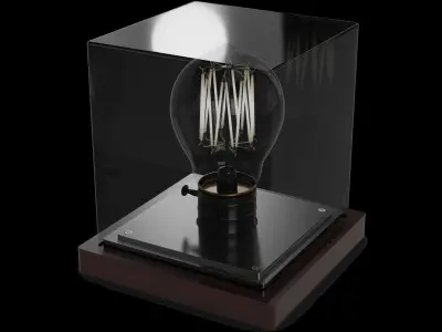 Light bulbs Vintage Edison Light Bulb Low-poly 3D model