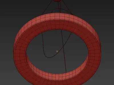 SATURN pendant light with circular shape 3D model