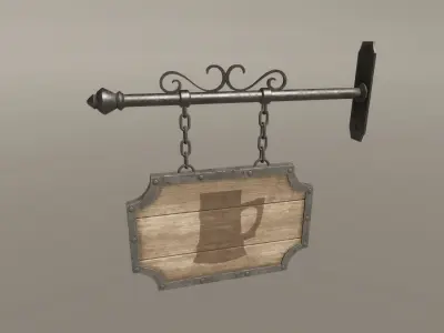 Medieval Signs - Game Props Low-poly 3D model