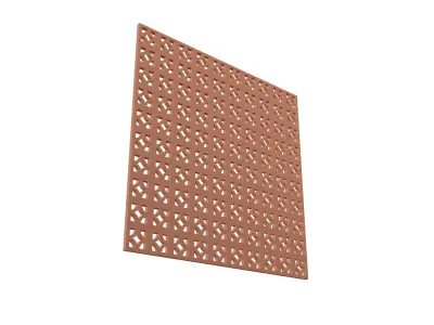 Breeze Block Wall V1 003 Low-poly 3D model