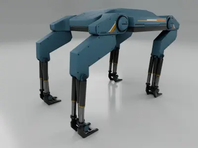  Sci-Fi Robotic Beast  - Game Ready - PBR Low-poly 3D model