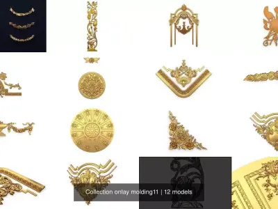 Collection onlay molding11 3D Model Pack