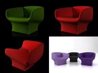 Bloomy armchair 3D model