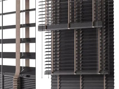 Wooden Blinds Set 30 3D model