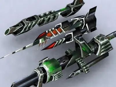 3DRT - Sci-Fi Fighters Fleet  - Fighter 1  Low-poly 3D model